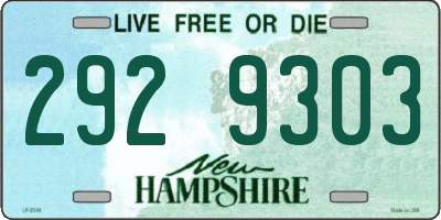 NH license plate 2929303
