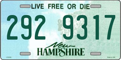 NH license plate 2929317