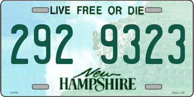 NH license plate 2929323