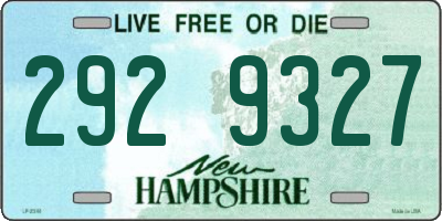 NH license plate 2929327