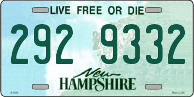 NH license plate 2929332