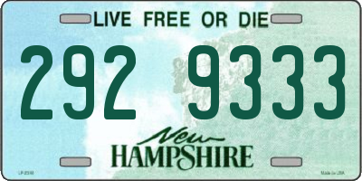 NH license plate 2929333