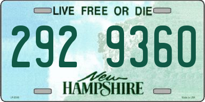 NH license plate 2929360
