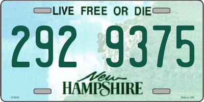 NH license plate 2929375