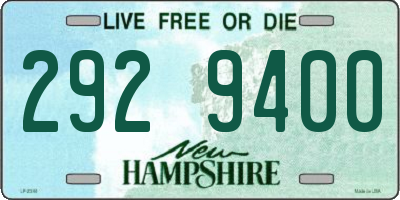 NH license plate 2929400