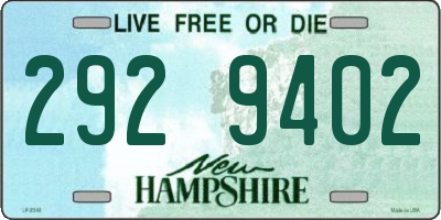 NH license plate 2929402