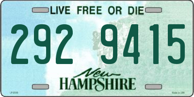 NH license plate 2929415