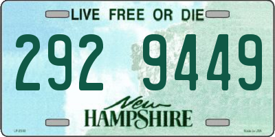 NH license plate 2929449