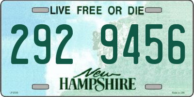 NH license plate 2929456