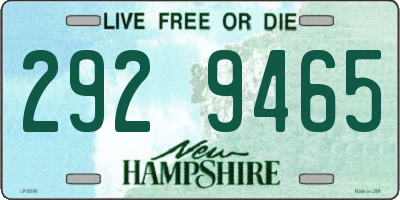NH license plate 2929465