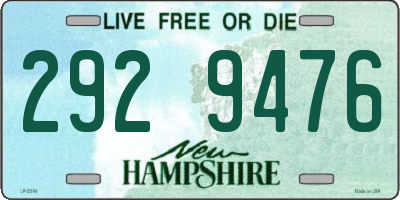 NH license plate 2929476
