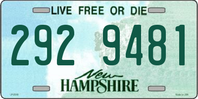 NH license plate 2929481