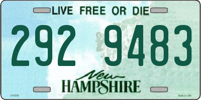 NH license plate 2929483