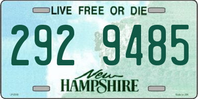 NH license plate 2929485