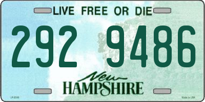 NH license plate 2929486