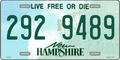 NH license plate 2929489