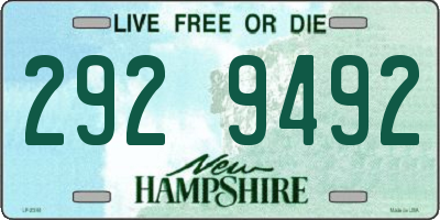 NH license plate 2929492
