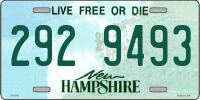 NH license plate 2929493