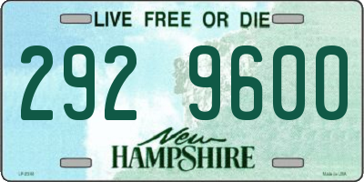 NH license plate 2929600