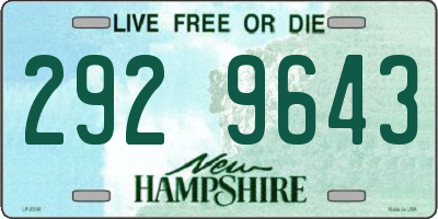 NH license plate 2929643