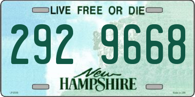 NH license plate 2929668
