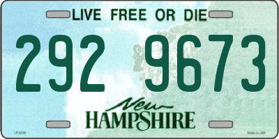 NH license plate 2929673