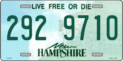 NH license plate 2929710