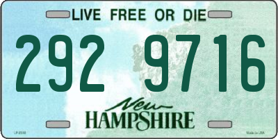 NH license plate 2929716