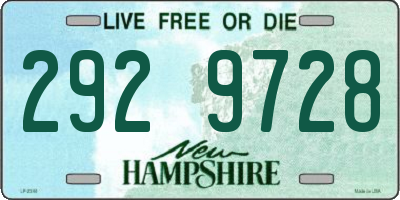 NH license plate 2929728