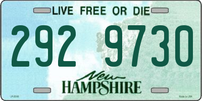 NH license plate 2929730