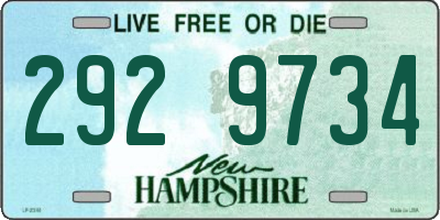 NH license plate 2929734