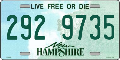 NH license plate 2929735