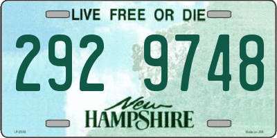 NH license plate 2929748