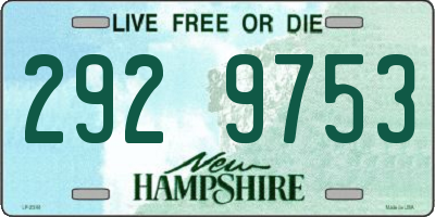 NH license plate 2929753