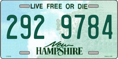 NH license plate 2929784