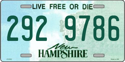 NH license plate 2929786