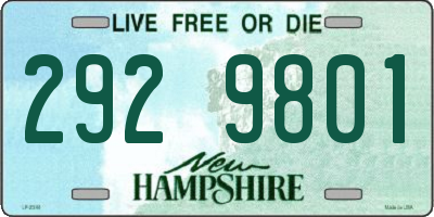 NH license plate 2929801