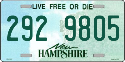 NH license plate 2929805