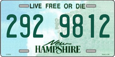 NH license plate 2929812