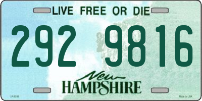 NH license plate 2929816