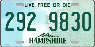NH license plate 2929830