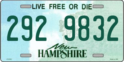 NH license plate 2929832