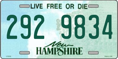 NH license plate 2929834