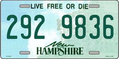 NH license plate 2929836