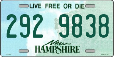 NH license plate 2929838