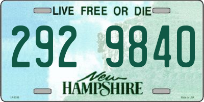 NH license plate 2929840