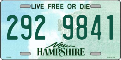 NH license plate 2929841