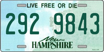 NH license plate 2929843