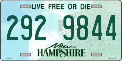 NH license plate 2929844