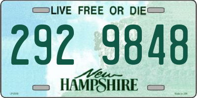 NH license plate 2929848
